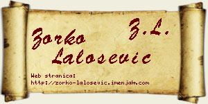 Zorko Lalošević vizit kartica